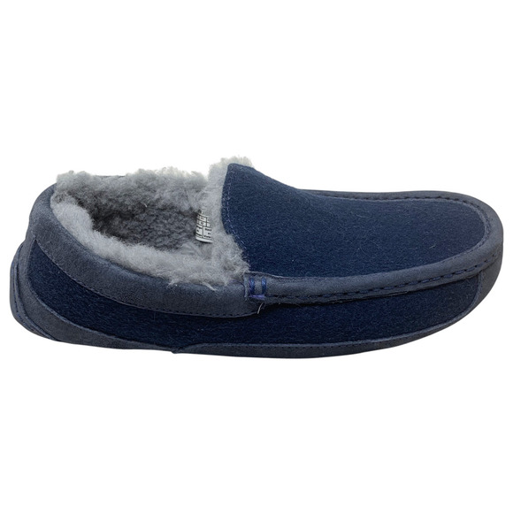 UGG Australia Ascot Moccasins Mens Sz 9 Ocean Blue Suede Shearling Slippers 3233 main image 10